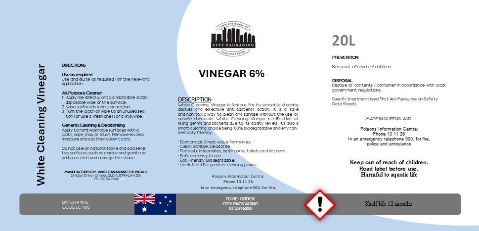 White Cleaning Vinegar 20L 